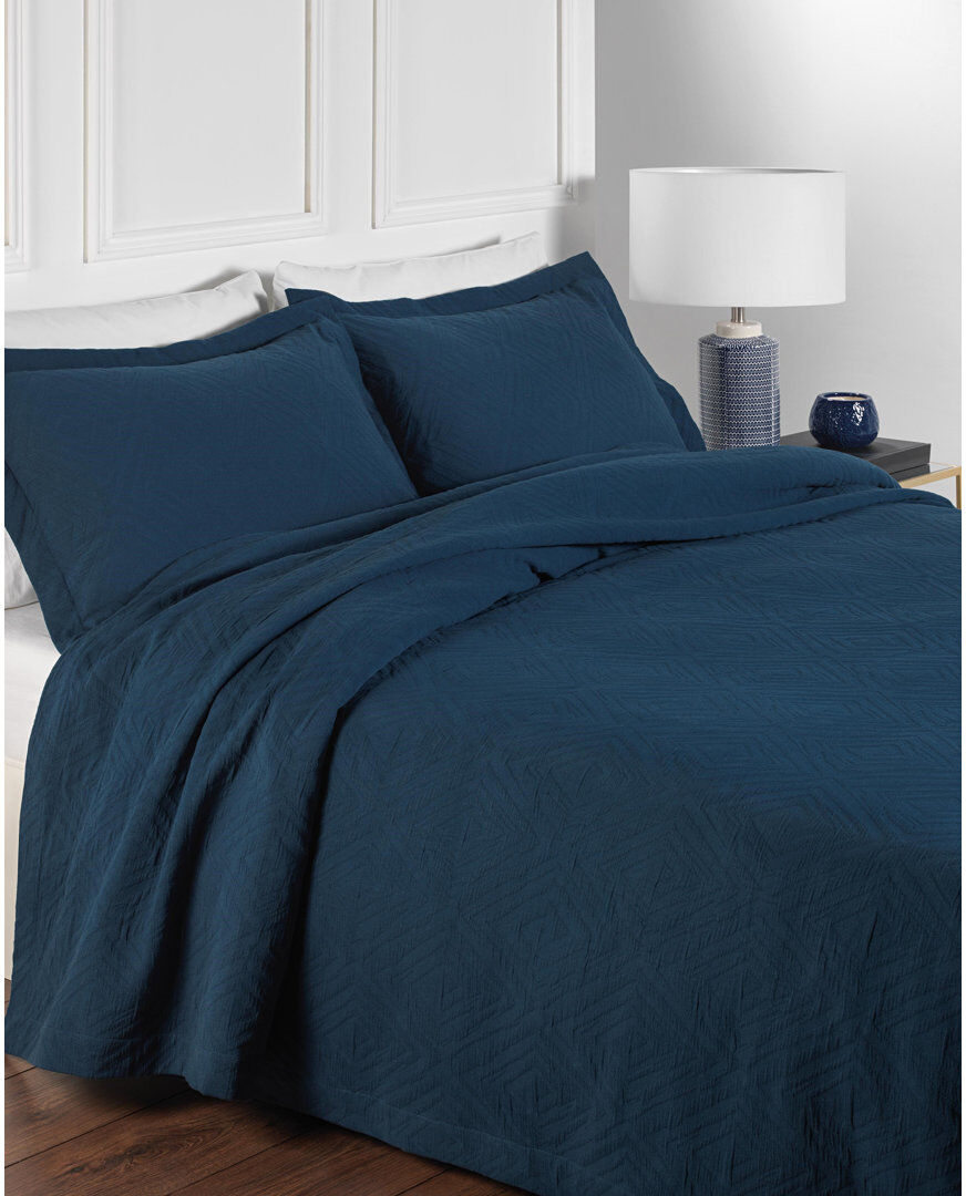 Design Port Cotton Bedspread Denim Blue 270 x 270 cm Bedspread