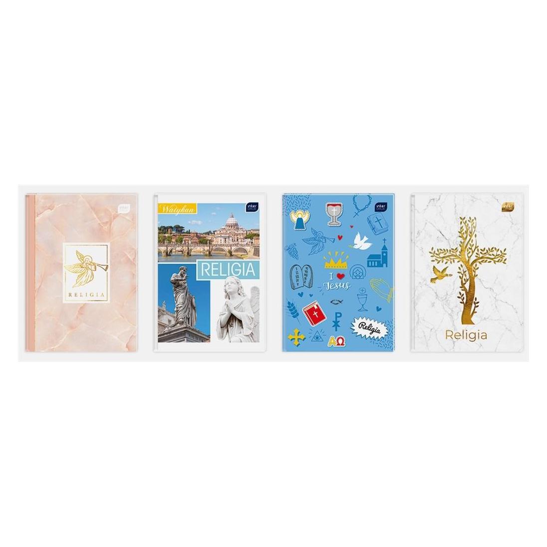 Interdruk Brulion A5/64K grotelės Religia (5szt) (A5, Kariert) (162399)