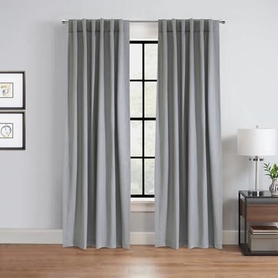 Mulberry Light Filtering Raw Silk Dual Header Curtain Panel by Habitat