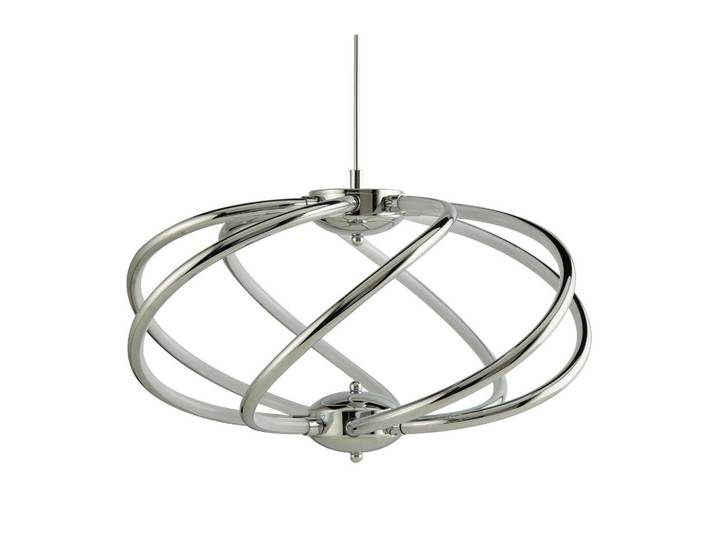 Led-Hängeleuchte Magic, Chromfarben, Metall, Kunststoff, rund, 50 cm, Lampen & Leuchten, Innenbeleuchtung, Hängeleuchten, Pendelleuchten