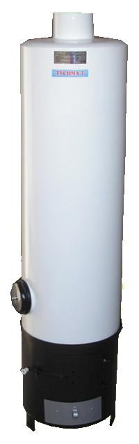Tusima 80 liter gecombineerde boiler voor vaste brandstof en elektriciteit met veiligheidsventiel, Wit/Blauw/Zwart