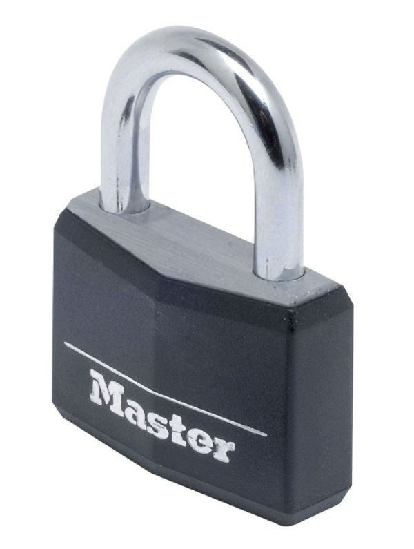 Master Lock 9140EURDBLK Hangslot met gehard stalen schakel - Zwart