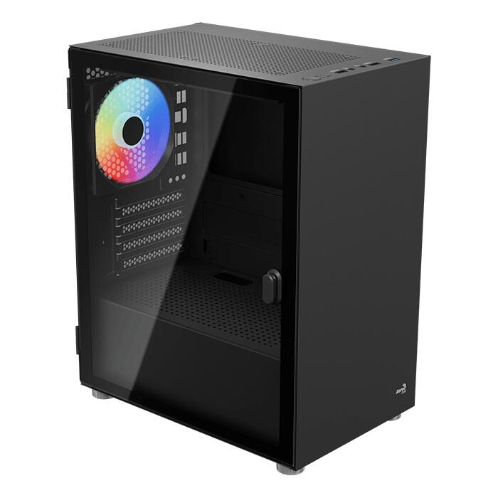 AeroCool PC Gehäuse CS-111-G-BK-v1 Mini-Tower Schwarz ACCS-PC19013.11