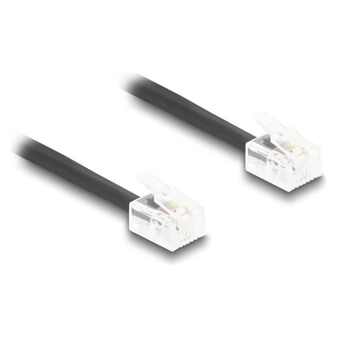 Delock Telefonkabel / Spiralkabel RJ11 Stecker zu RJ11 Steck (90224)