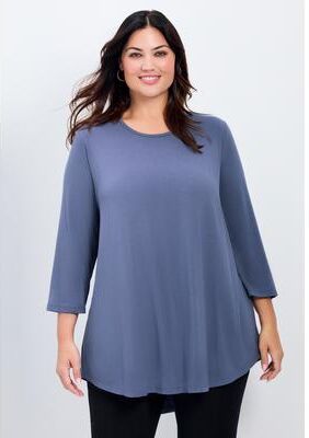 Plus Size Women's Sara Everyday Scoop Neck Tunic by Avenue in Steel (Size 22/24)