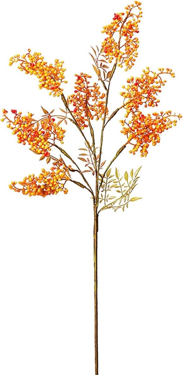 Kunstmatige Bessentak Rood - 45 cm - Decoratieve Nep Bessen
