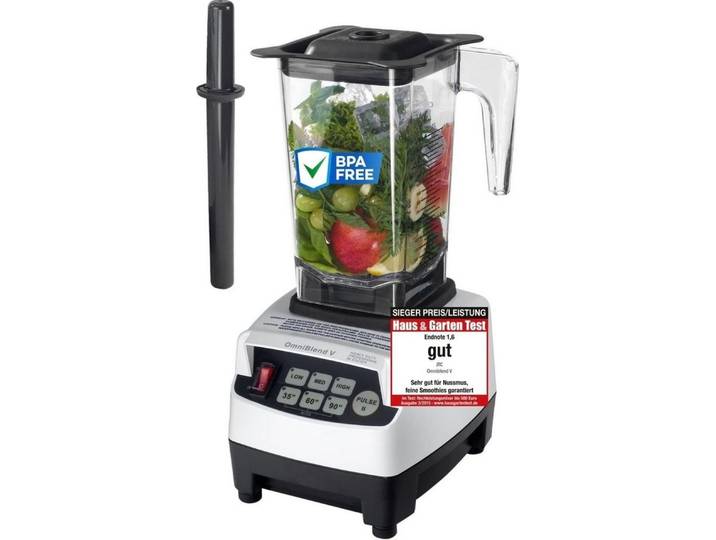 OmniBlend Standmixer JTC Omniblend V Hochleistungsmixer Standmixer Smoothiemaker 1,5Liter, 1200,00 W