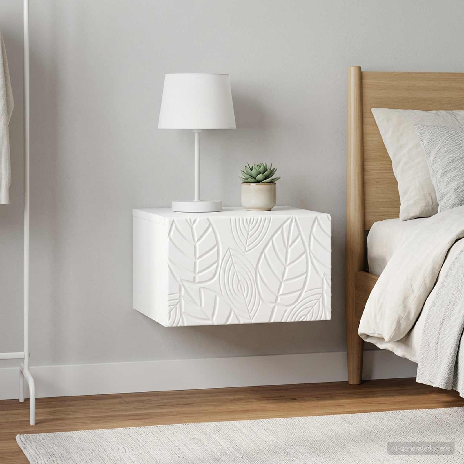 vidaXL Mesa Lateral Montada en la Pared 2 uds. Blanco Brillante Blanco