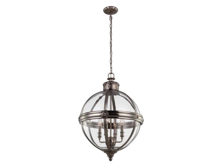 Elstead Lighting Kronleuchter, Nickelfarben, Metall, Glas, Kugel, 83.2 cm, RoHS, Lampen & Leuchten, Innenbeleuchtung, Kronleuchter
