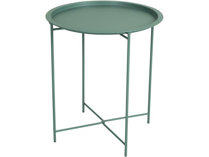Beistelltisch Bertold grün Metall H 52 cm