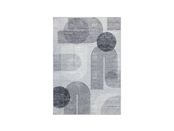 Teppich KAYOOM Visionary 126 , grau, B:80cm H:8mm L:150cm, Polyester, Teppiche, Teppich, Kurzflor, Modernes Muster, In- und Outdoor geeignet, Wohnzimmer