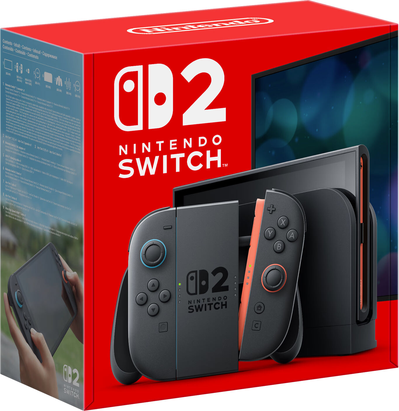 Nintendo Switch 2 Console-Lichtblauw / Lichtrood (Switch 2) Gebruikt