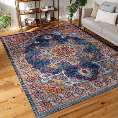 Alise Rugs Gematria French Country Medallion Indoor Area Rug