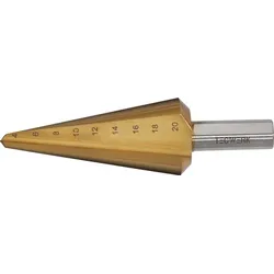 Tecwerk Blechschälbohrer Bohrber.4-20mm HSS TiN Gesamt-L.71mm Z.2