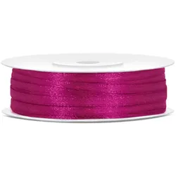 PartyDeco Satin Geschenkband fuchsia 50m 3mm breit