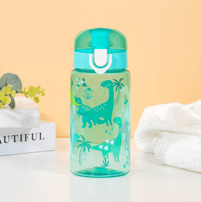 Inspire Curations Dinosaur Water Bottle 550ML Portable Kids Travel Cup Leakproof Sports Drink Bottle green