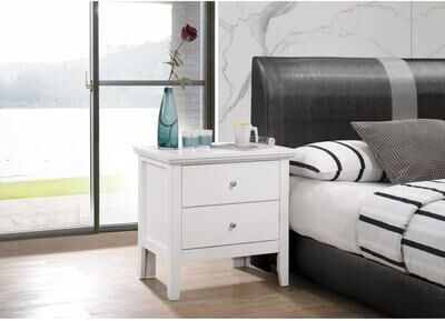 Glory Furniture Nova Transitional Wood 2-drawer Nightstand Table