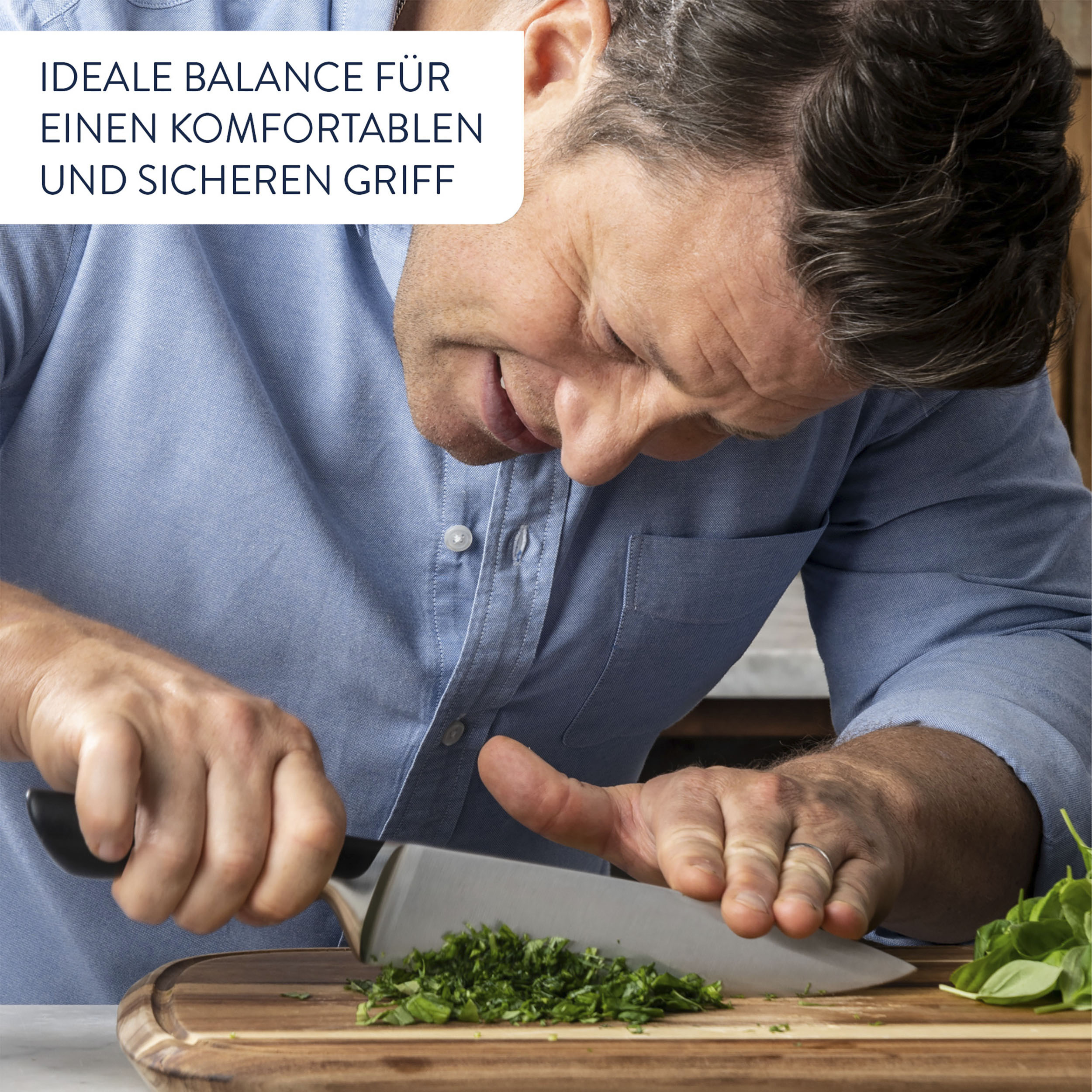 Messer-Set TEFAL "K267S4 Jamie Oliver", grau (schwarz, edelstahlfarben), Edelstahl, Kochmesser-Sets, Messer-Set, hohe Leistung, unverwechselbares Design, widerstandsfähig/langlebig