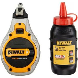 DeWalt Schlagschnur DWHT48335RC-0, TOUGHSERIES, Set, 113g wetterfeste rote Kreide, aus Aluminium, Schnurlänge 30m