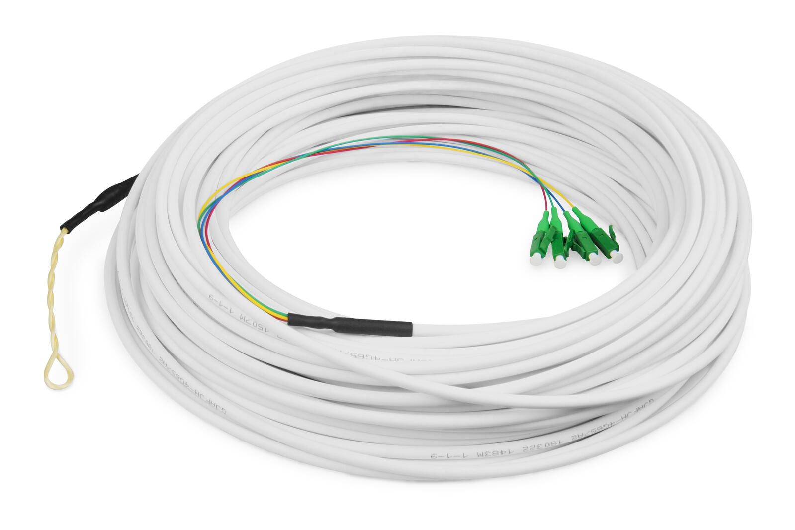 Digitus FTTH Drop Kabel, Singlemode, 4 Fasern, 4 LC/APC, 30 m DK-3904LCA-30