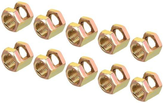 Allecto plus Zeskantmoeren M10 van staal met zinkcoating, 10 stuks