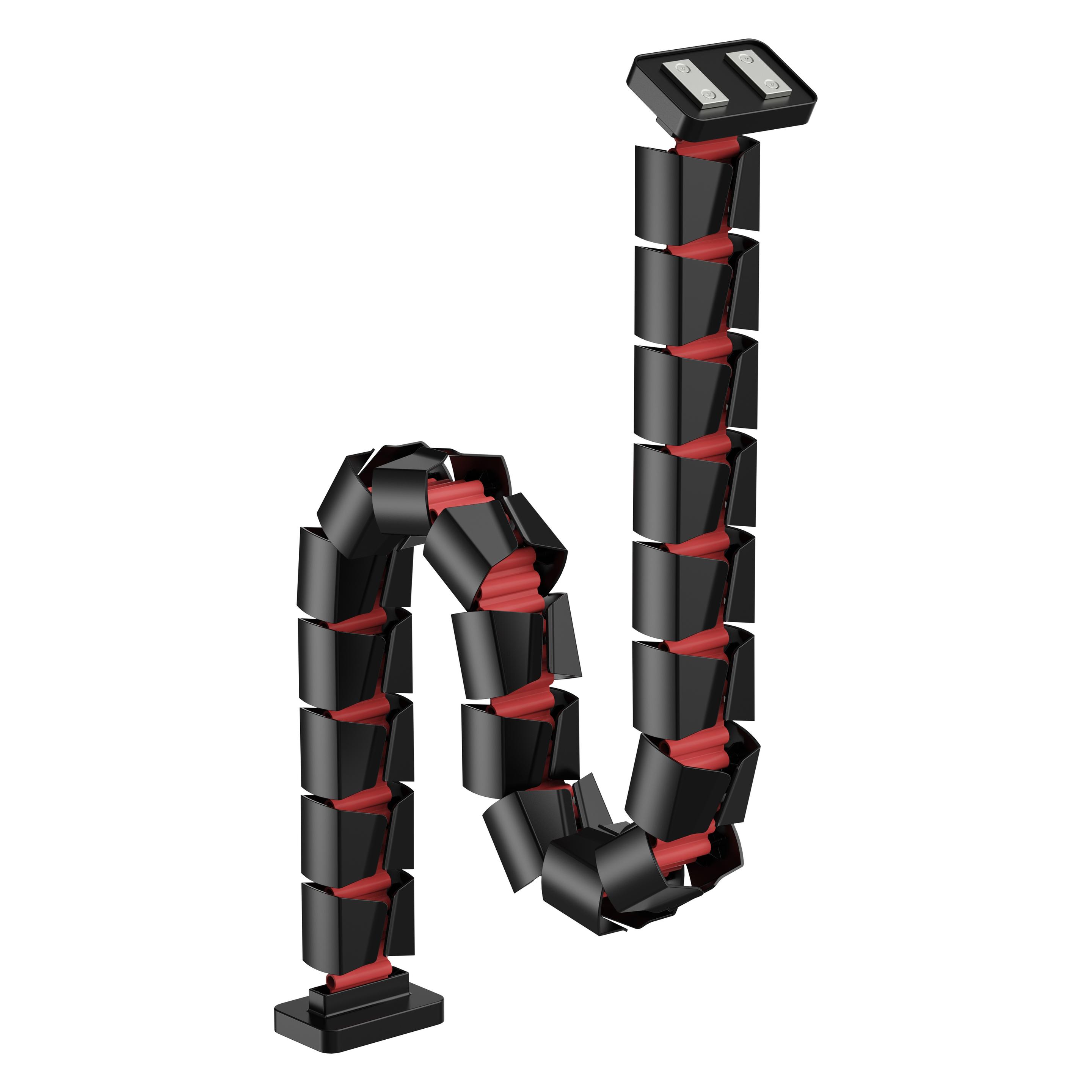 Powerone Powerton ERGO GANSO PRO Kabel-Organizer, schwarz/rot (57263315)