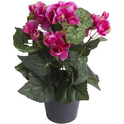 Kunstblume BOTANIC-HAUS "Begonienbusch mit 7 Stielen", bunt (beauty), B:18cm H:26cm T:18cm Ø:18cm, Kunststoff, Kunstpflanzen