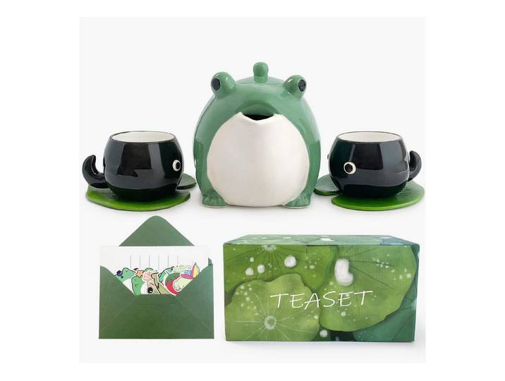 LuxusKollektion Teeservice Tee-Set Frosch Keramik, Keramik