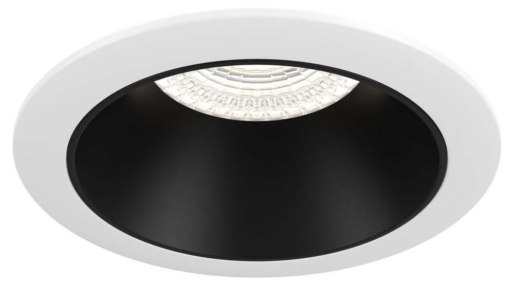 Maytoni DL053-01WB Inbouwspot voor GU10, Verstelbaar, Zwart/Wit, IP20