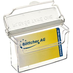 Taymar Visitenkartenhalter OD95 Outdoor, wetterfest, aus Kunststoff, transparent, 1 Fach für 50 Karten