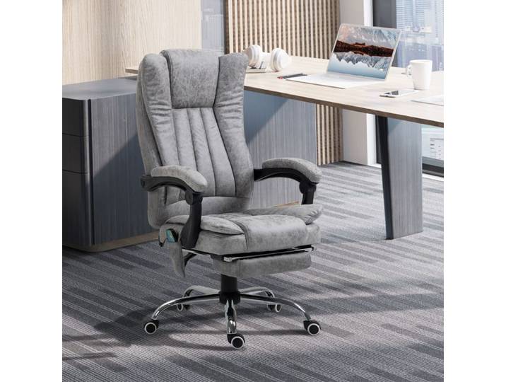MOTHINESSTO247-Fauteuil de bureau massant chauffant fauteuil bureau confortable hauteur réglable dossier inclinable repose-pied revê
