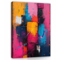 BILDER auf Leinwand Abstrakt Bunt 100x70