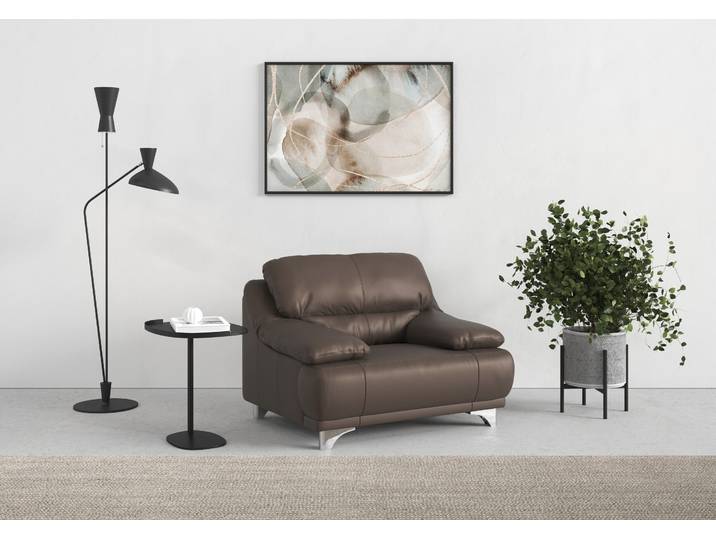 Sessel COTTA Maranello , braun (mud), B:118cm H:86cm T:93cm, Sessel, Sessel