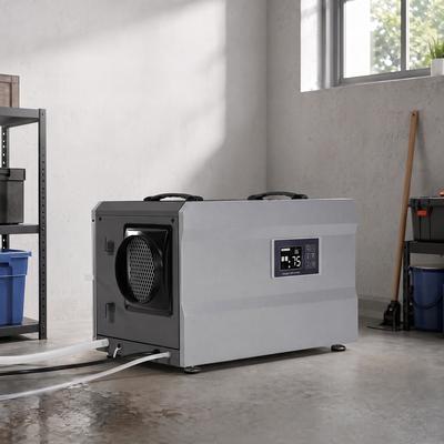 YUZHOU Portable Dehumidifier with Pump & Dual Drain Hoses – 145-Pint for Areas Up to 1,600 Sq. Ft, Washable Filter