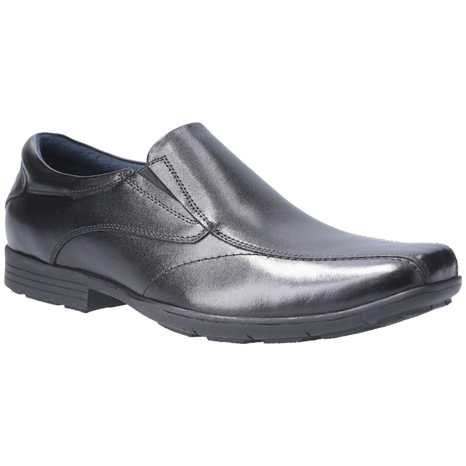 Pod Dundee Leren Zwarte Schoenen Voor Jongens