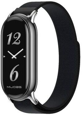 Everyday Crate MIJOBS Xiaomi Smart Band 10 Strap Nylon Replacement Watch Band For Xiaomi Smart Band 10 9 8 black Silver