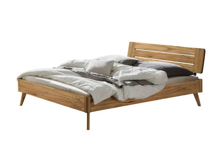 Bettgestell, Wildbuche Massivholz, Braun, 180×210 cm, Modern, Hasena