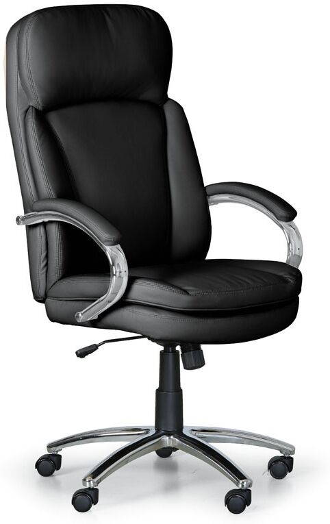 B2B Partner Leder-Bürosessel LAYER, schwarz