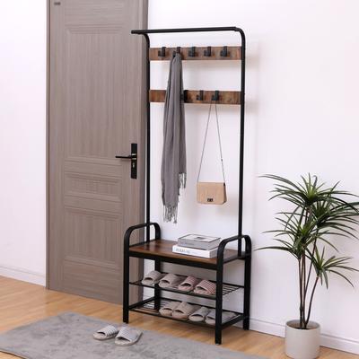 Coat Rack Hall Tree with Shoe Bench for Entryway