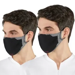 Falke 2P Sporty Community Face Mask Schwarz Small Kinder