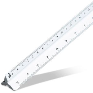 Aristo Dreikantmaßstab AR1314/5 Kunststoff, 30cm, Berufsschule, Teilung 1:20 bis 1:100