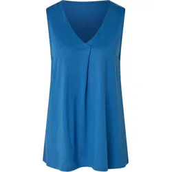 Tchibo - Top mit Falten-Detail - Damen - Gr. M - blau
