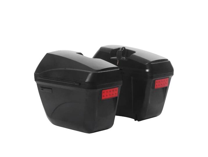 Motorrad Seitenkoffer 2er Set 23L schwarz