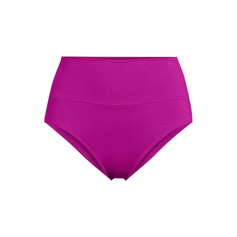 Bikinihose zum Umschlagen, High Waist, für Damen, Damen, size: regular, Lila, Nylon-Mischung, by Lands' End