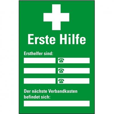 Schild I Aushang Erste Hilfe, Kunststoff, 200x300mm