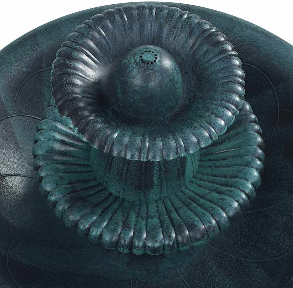 vidaXL Bain pour oiseaux avec fontaine Vert 50x91 cm Plastique