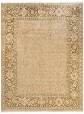 Overton Hand Knotted Wool Vintage Inspired Traditional Mogul Ivory Area Rug - 8 x 10