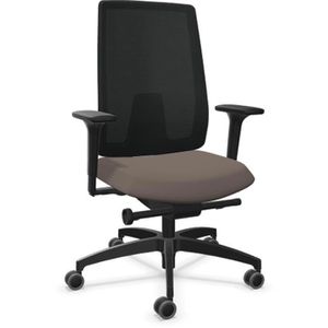 Dauphin Bürostuhl Indeed mesh, ID 7056, fango / schwarz, Stoff / Netz, bis 150 kg
