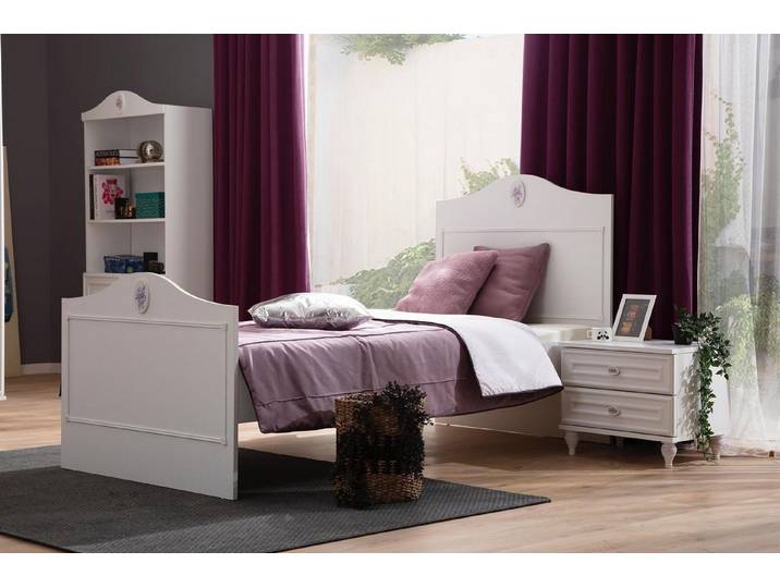 Xlmoebel Kinderbett Jugendbett in modernem Weiß mit hochwertiger Verarbeitung (Jugendbett, Bett), Hergestellt in Europa