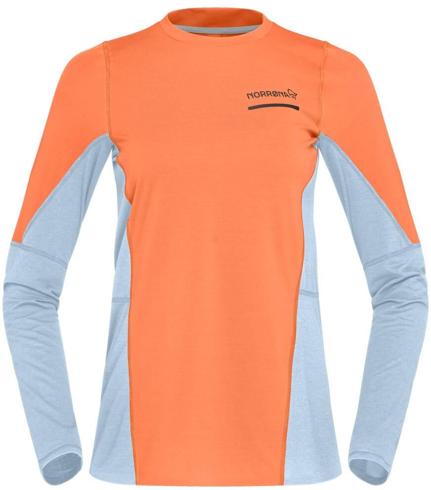 Norrona  - senja equaliser lightweight Long sleeve W's Flamingo - S - Tee-shirt de trail